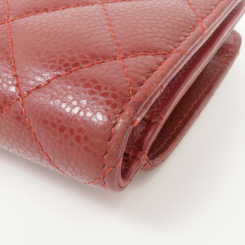 CHANEL 牛皮皮革Wallet銀扣錢包-6