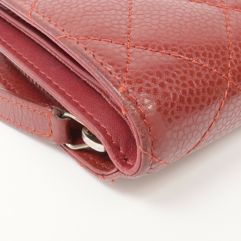 CHANEL 牛皮皮革Wallet銀扣錢包-7