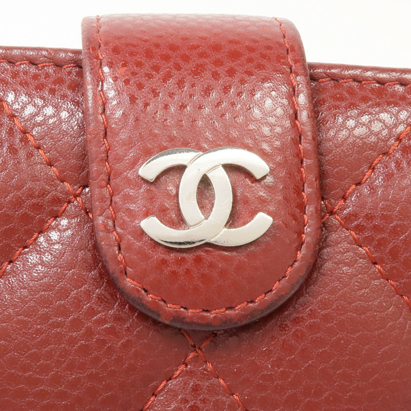 CHANEL 牛皮皮革Wallet銀扣錢包-10