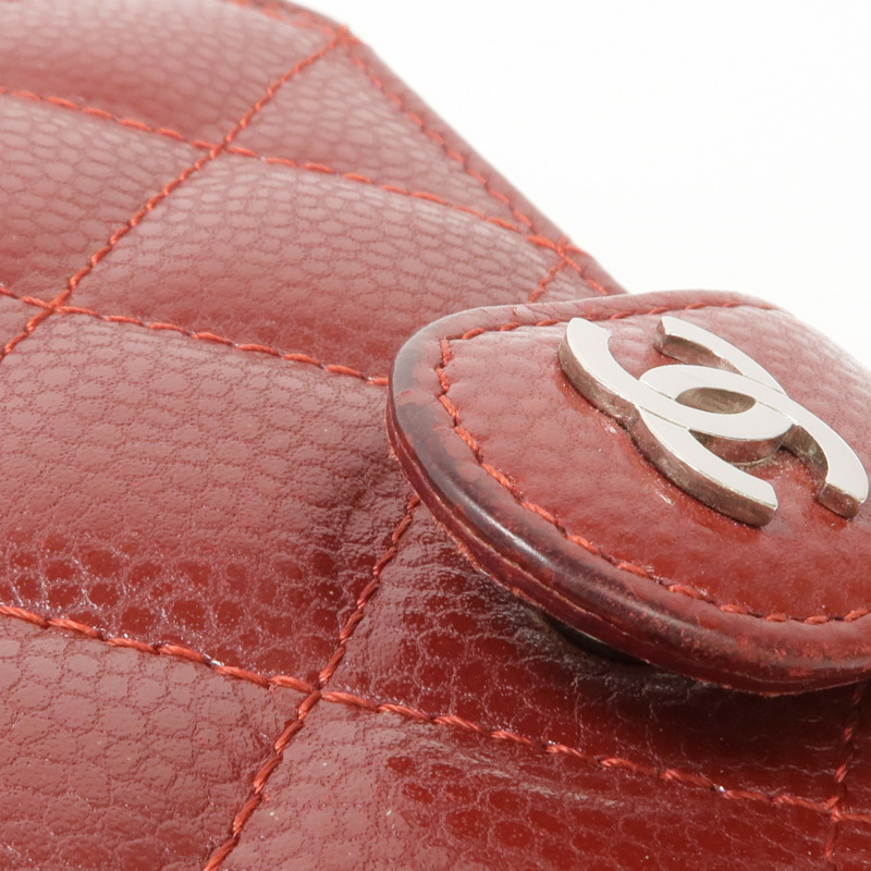 CHANEL 牛皮皮革Wallet銀扣錢包-11