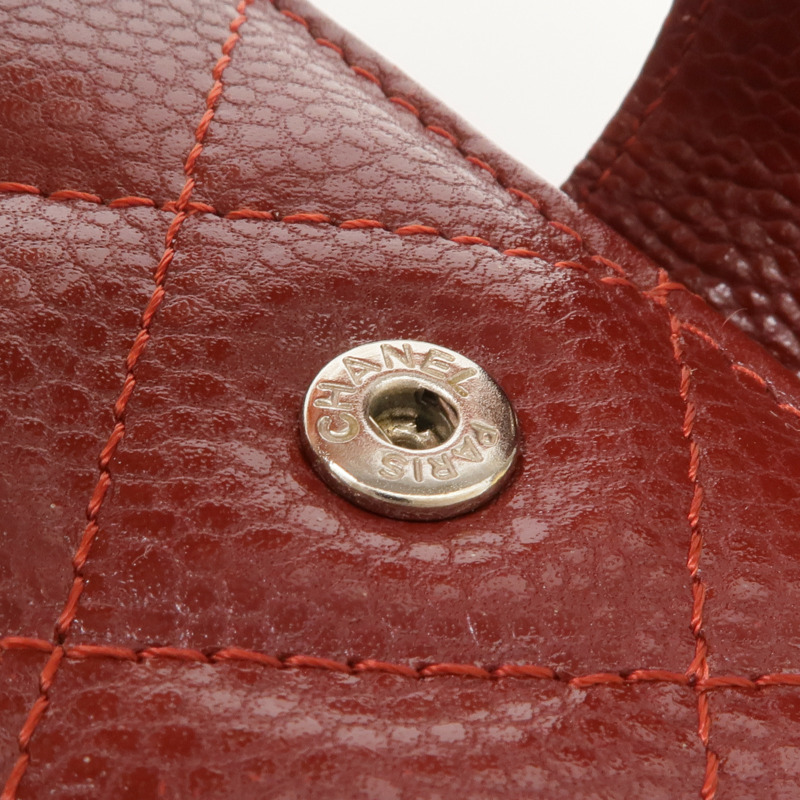 CHANEL 牛皮皮革Wallet銀扣錢包-12