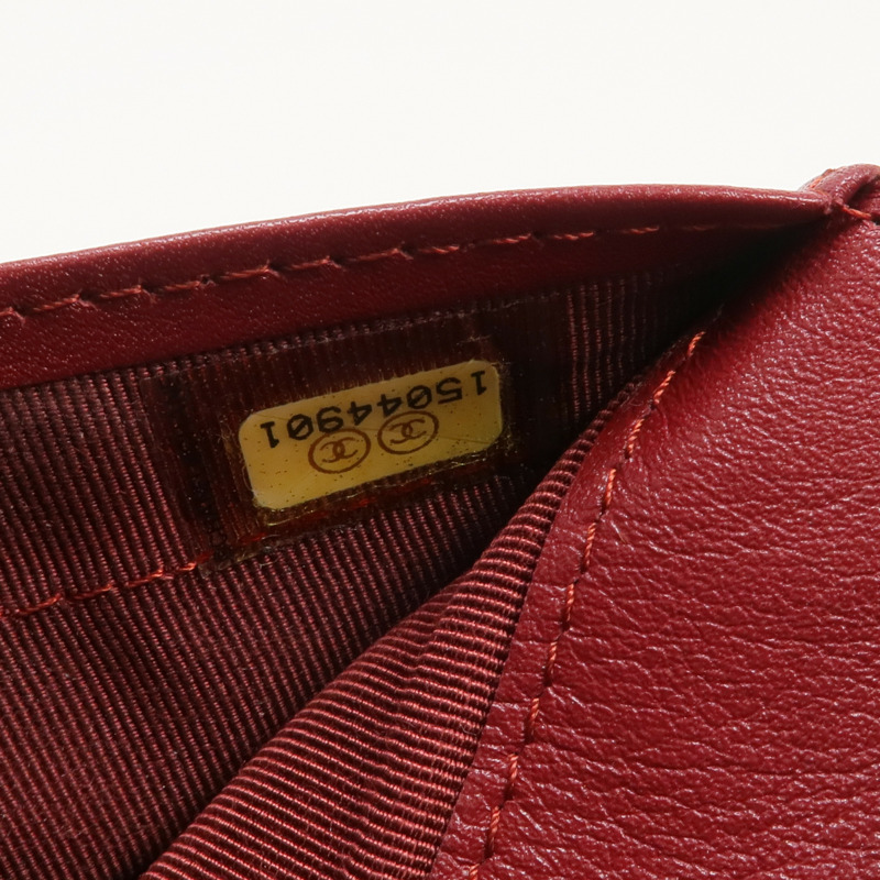 CHANEL 牛皮皮革Wallet銀扣錢包-18