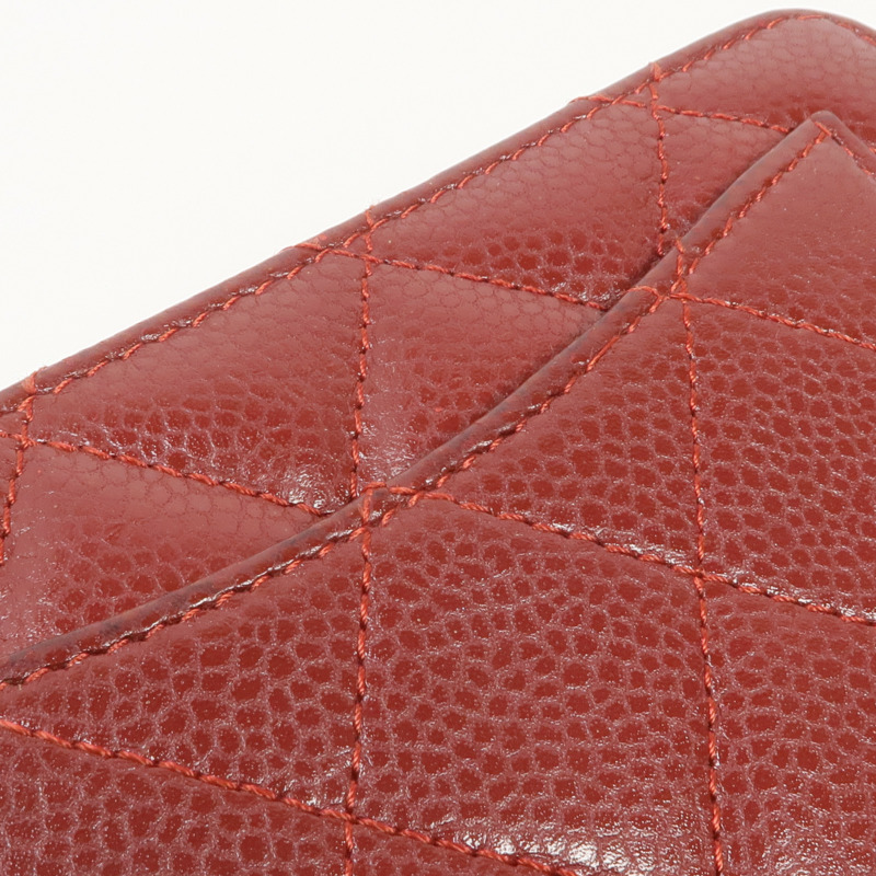 CHANEL 牛皮皮革Wallet銀扣錢包-21