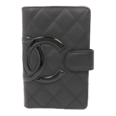 CHANEL 牛皮皮革Cambon Wallet銀扣錢包