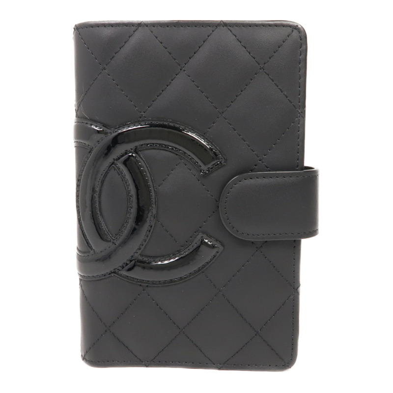 CHANEL 牛皮皮革Cambon Wallet銀扣錢包-0