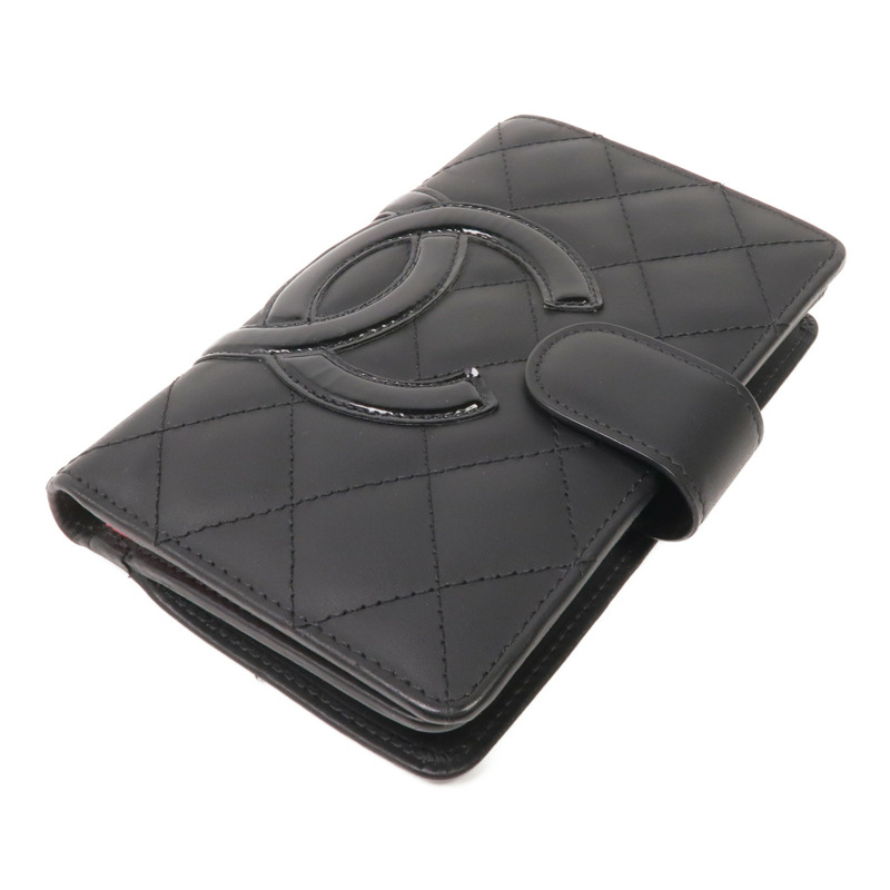 CHANEL 牛皮皮革Cambon Wallet銀扣錢包-3