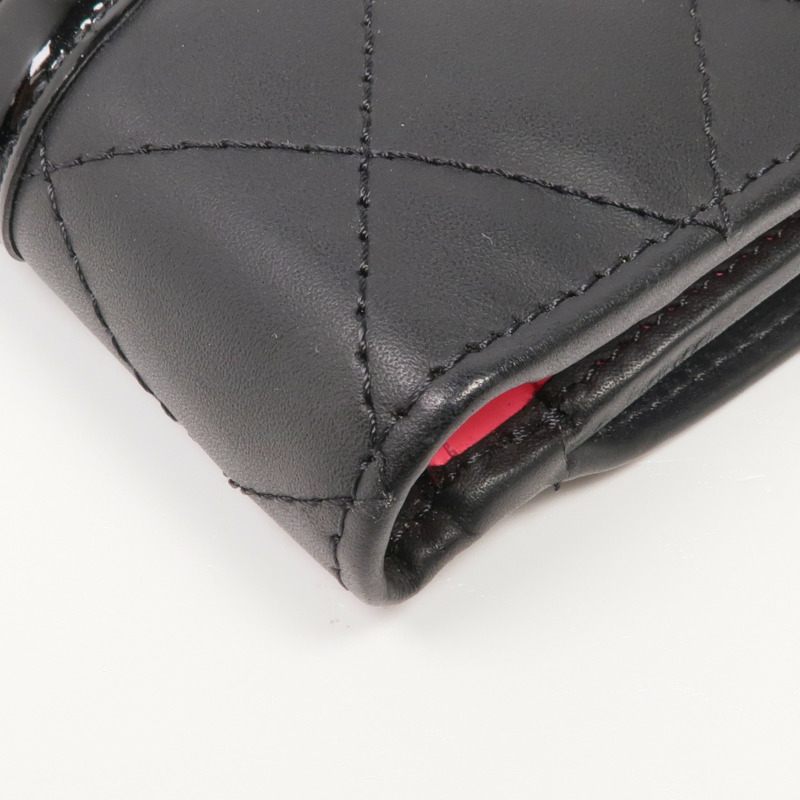 CHANEL 牛皮皮革Cambon Wallet銀扣錢包-7