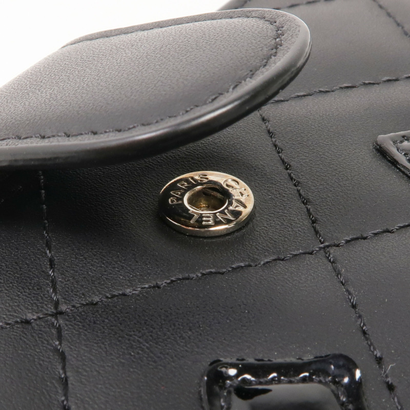 CHANEL 牛皮皮革Cambon Wallet銀扣錢包-11