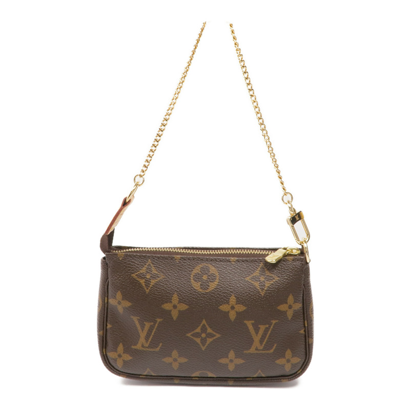 LOUIS VUITTON Monogram Mini Pochette Accessoires金扣手挽袋-1