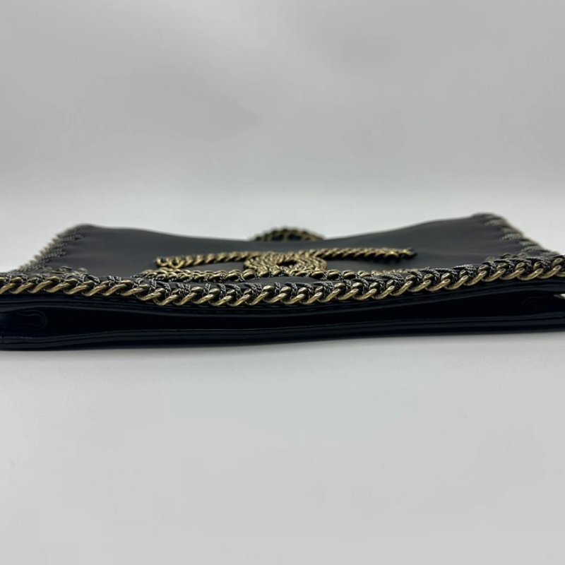 CHANEL 黑金拜占庭系列肩背腋下信封包28*20*4 98新配件塵袋-3