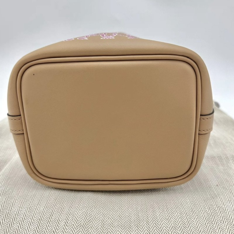 HERMES Picotin micro 14奶茶色銀扣粉雛菊mini菜籃14*13*10.5 98新配件塵袋鑰匙鎖-3