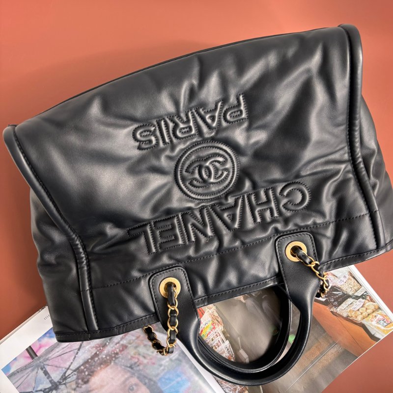 ::CHANEL:: AS3257 Small Tote Bag 小款手提肩背兩用包 全皮沙灘包 Deauville-1