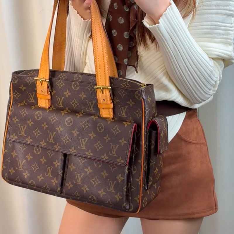 🌷Louis Vuitton 駱駝包單肩包|經典花紋✦fufu style 精品✦ 氣質款|-0