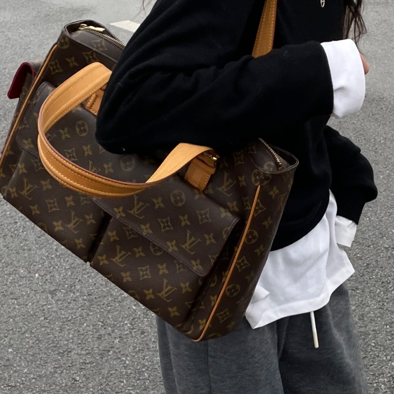 🌷Louis Vuitton 駱駝包單肩包|經典花紋✦fufu style 精品✦ 氣質款|-4