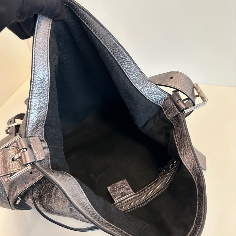 【98新🆕】Givenchy Voyou Bag灰銀色垃圾袋 單肩斜挎包 中號-7