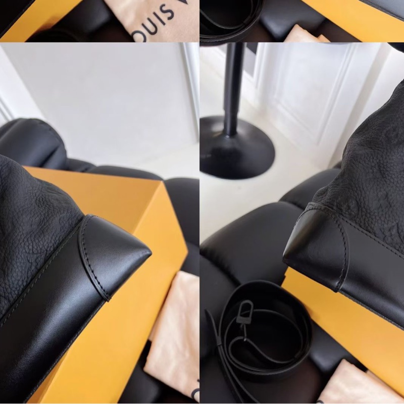 【近新閒置品】LV 路易威登黑色老花Steamer男士公文包 全皮款 soblack 經典鎖鏈手提斜挎側背包-9