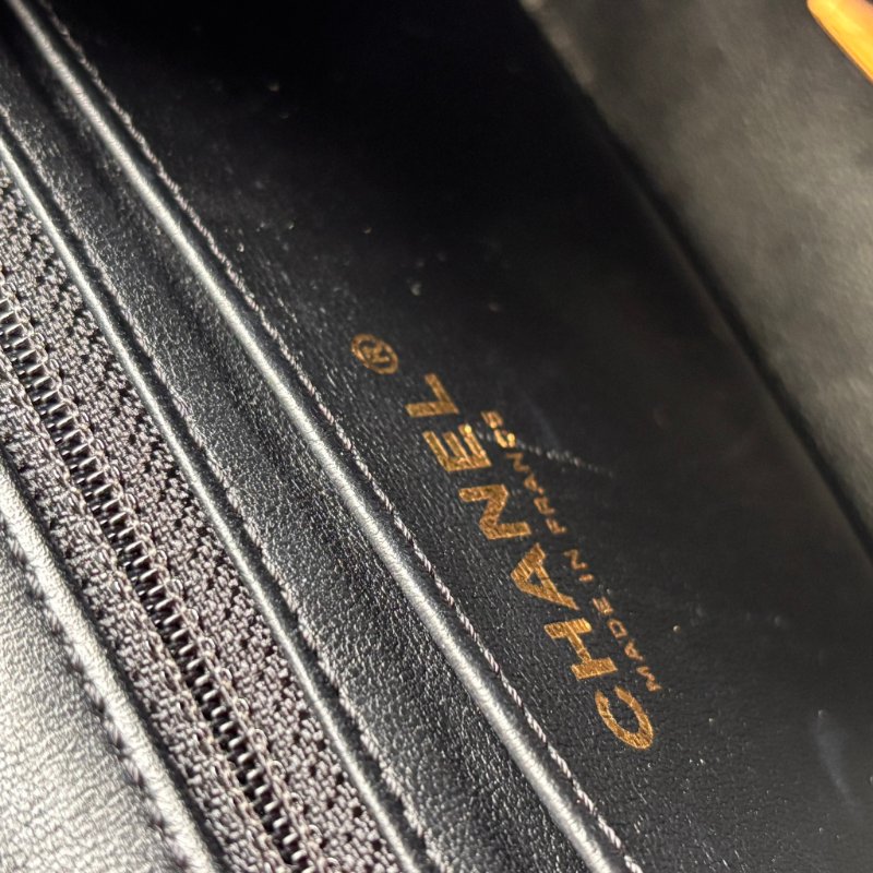 CHANEL 香奈兒 真品*AS3489 黑色羊皮復古愛心COCO金鏈翻蓋斜背包 鏈包 方胖 口蓋包-32