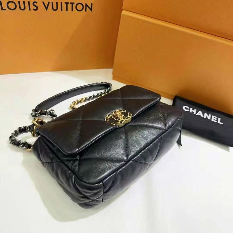 Chanel 菱格羊皮192WAY金扣鏈帶手挽肩背兩用包-1