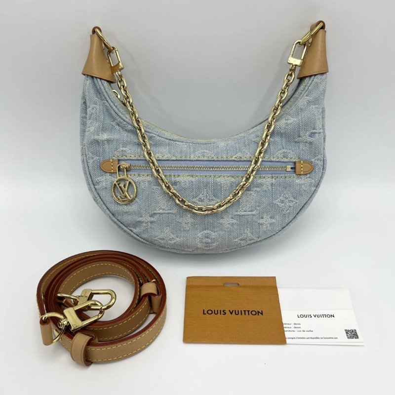 LV Loop牛仔金扣芯片款23*13*6 99新配件塵袋-0