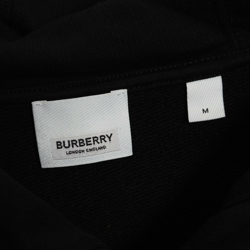 BURBERRY Logo 連帽衛衣,純棉材質,黑色,M碼,二手男款-2