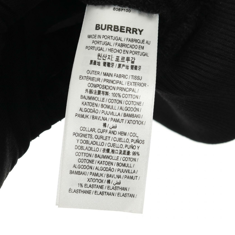 BURBERRY Logo 連帽衛衣,純棉材質,黑色,M碼,二手男款-3