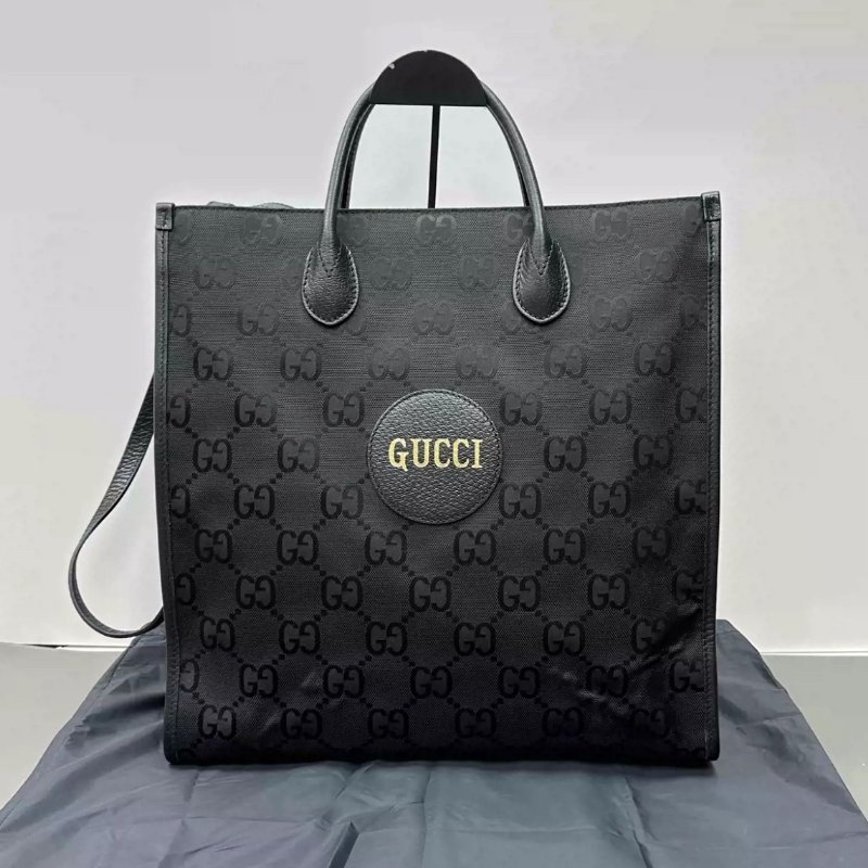 GUCCI 黑金Off TheGrid手提托特包37*37*13 98新配件塵袋-0
