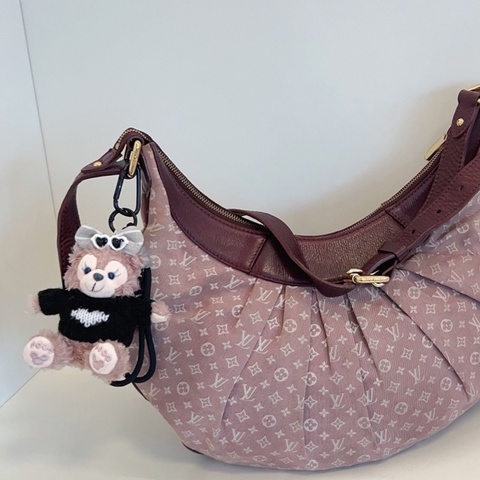 【98新🆕】LV vintage樹莓丹寧老花牛角包🥐斜挎包款大豌豆