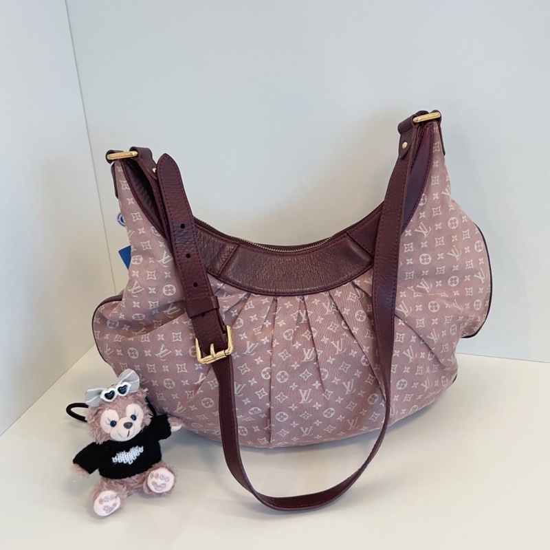 【98新🆕】LV vintage樹莓丹寧老花牛角包🥐斜挎包款大豌豆-1