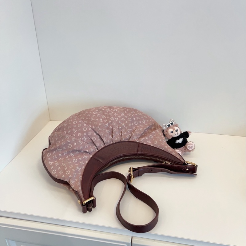 【98新🆕】LV vintage樹莓丹寧老花牛角包🥐斜挎包款大豌豆-3