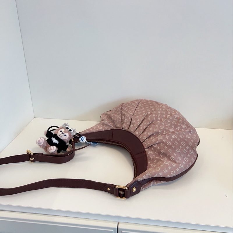 【98新🆕】LV vintage樹莓丹寧老花牛角包🥐斜挎包款大豌豆-4