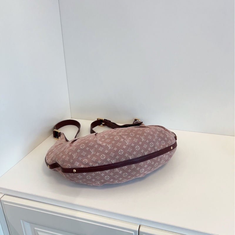 【98新🆕】LV vintage樹莓丹寧老花牛角包🥐斜挎包款大豌豆-5