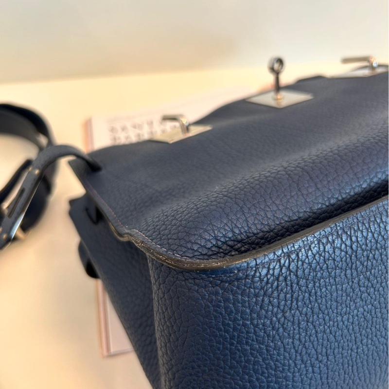 【97新🆕】Hermes 深海藍銀扣吉普賽Jypsiere34 手提包 斜挎包 單肩包(不含豬鼻子鏈條)-8