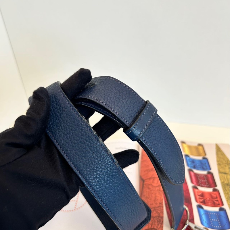【97新🆕】Hermes 深海藍銀扣吉普賽Jypsiere34 手提包 斜挎包 單肩包(不含豬鼻子鏈條)-12
