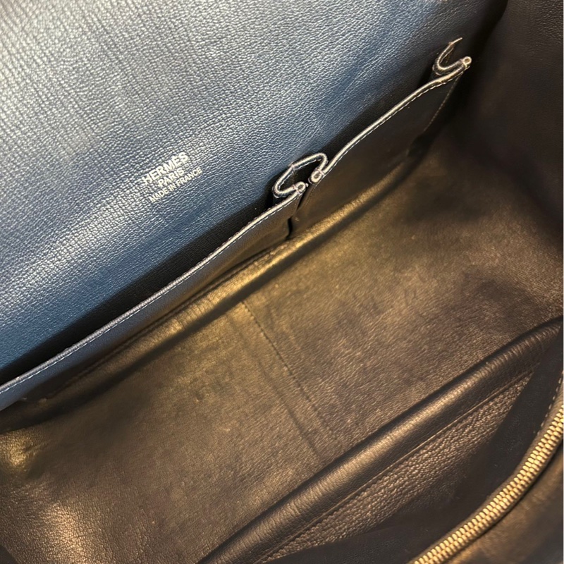 【97新🆕】Hermes 深海藍銀扣吉普賽Jypsiere34 手提包 斜挎包 單肩包(不含豬鼻子鏈條)-15