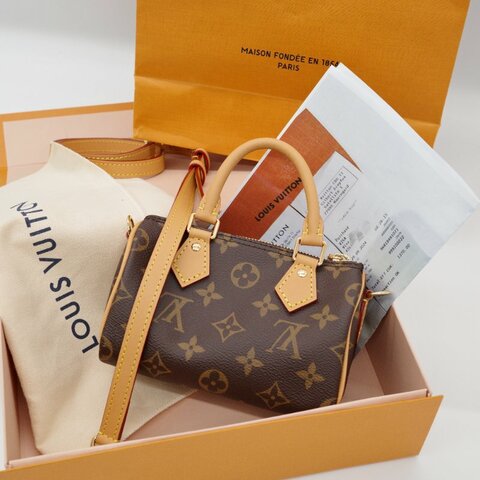 超級新 ₍•ʚ•₎ 🌟【CP 精選♥️小編推薦】Louis Vuitton 路易威登 Speedy Nano Speedy16 經典花紋 手提包 枕頭包 斜挎包