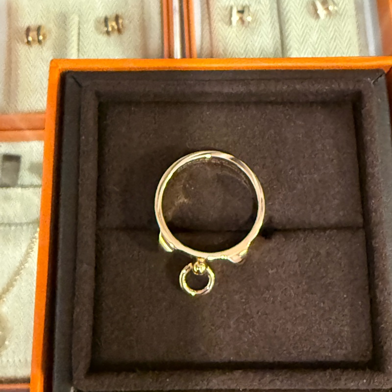 Hermes 18K玫瑰金CDC戒指-1