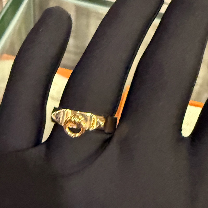 Hermes 18K玫瑰金CDC戒指-3