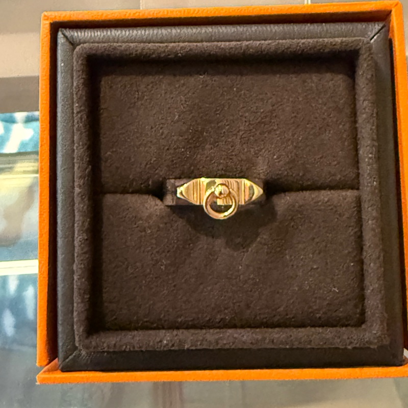 Hermes 18K玫瑰金CDC戒指-4