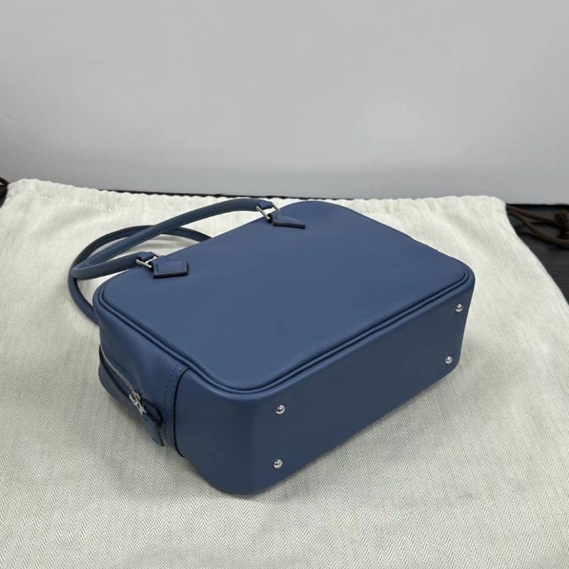 HERMES plume mini20瑪瑙藍銀扣手提包 20*15.5*7.5 98新配件塵袋-1
