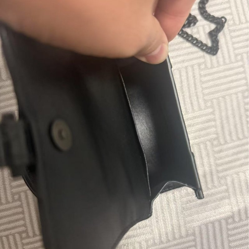 BALENCIAGA so black鱷魚紋mini手提沙漏斜背包 99新配件盒子塵袋-3