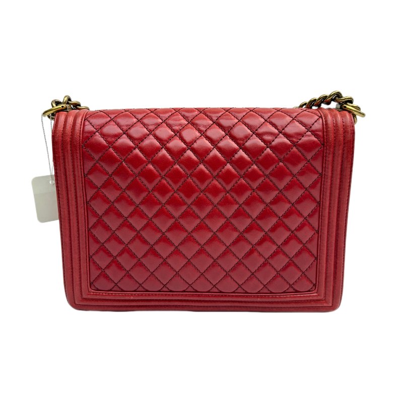 香奈兒 紅色 小牛皮肩包 女款-1