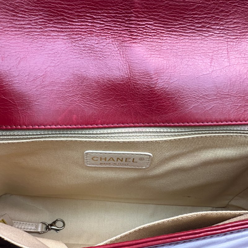 香奈兒 紅色 小牛皮肩包 女款-7