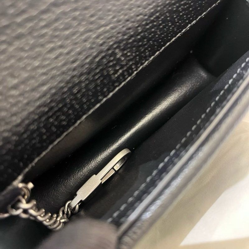 GUCCI 古馳丹寧黑色迷你酒神鏈條包-4