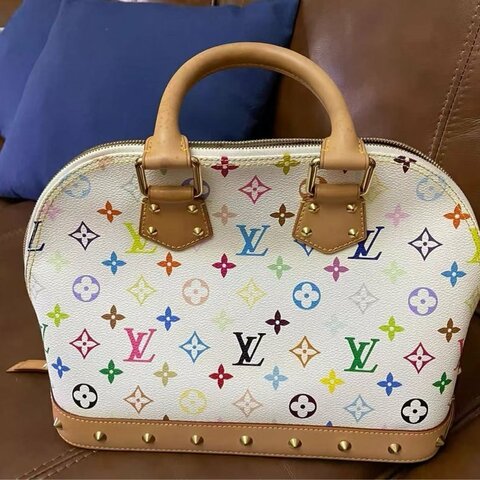 Louis Vuitton 村上隆 白三彩 貝殼包 配件塵袋