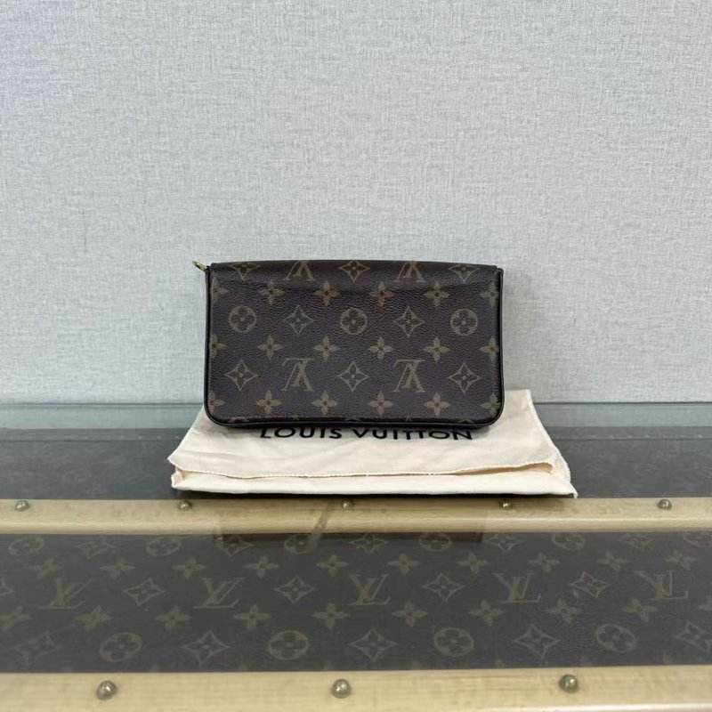 ✨LV 經典老花三合一斜背鍊條包21*12*3 98新 配件塵袋購證-4