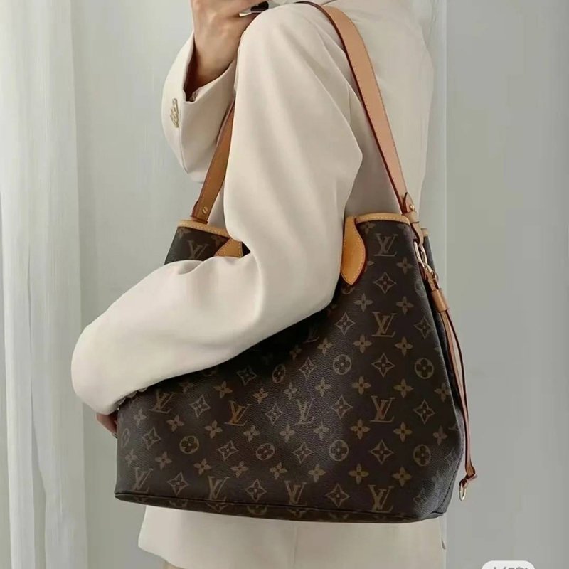 LV Neverfull MM 🎀現品實拍🎀中款 老花 托特包 ~二手約88成新-3