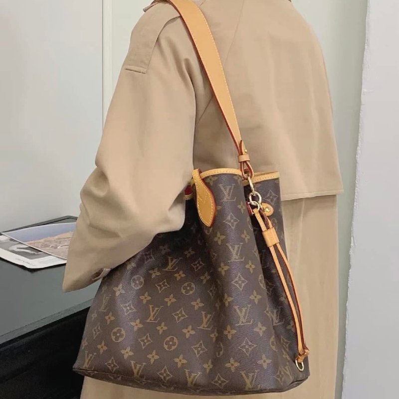 LV Neverfull MM 🎀現品實拍🎀中款 老花 托特包 ~二手約88成新-6