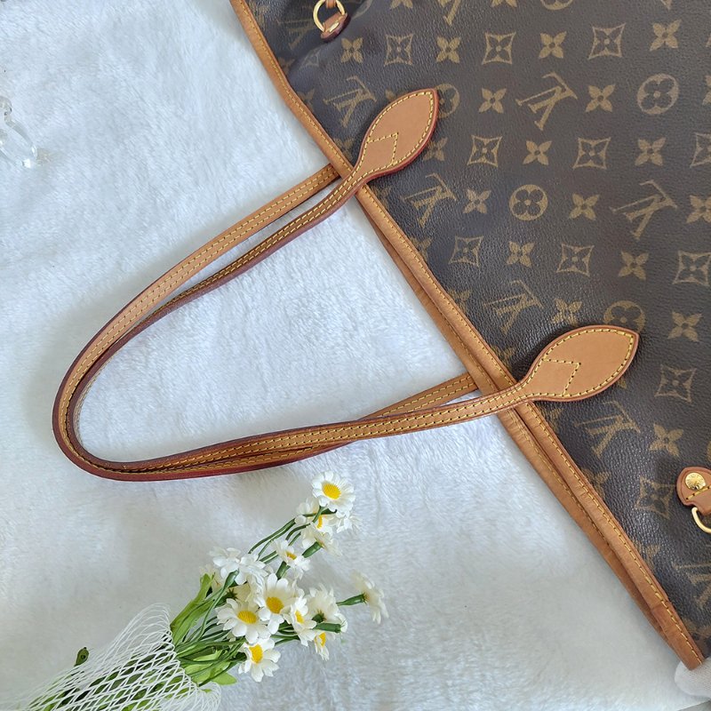 LV Neverfull MM 🎀現品實拍🎀中款 老花 托特包 ~二手約88成新-26