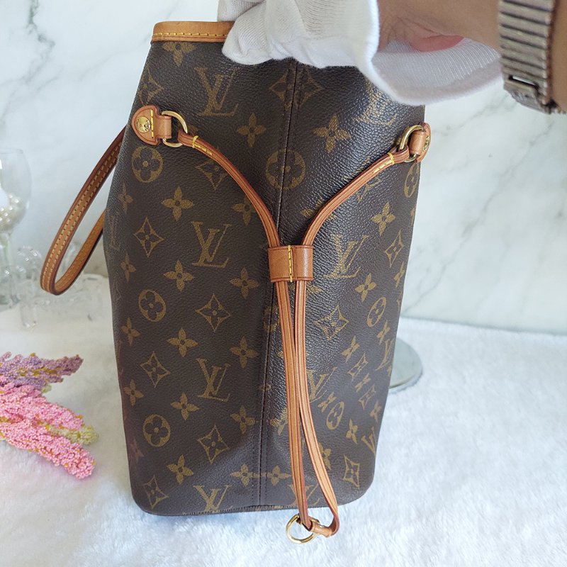 LV Neverfull MM 🎀現品實拍🎀中款 老花 托特包 ~二手約88成新-56