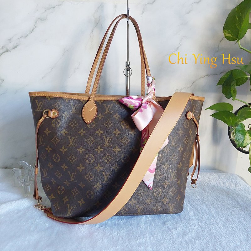 LV Neverfull MM 🎀現品實拍🎀中款 老花 托特包 ~二手約88成新-65